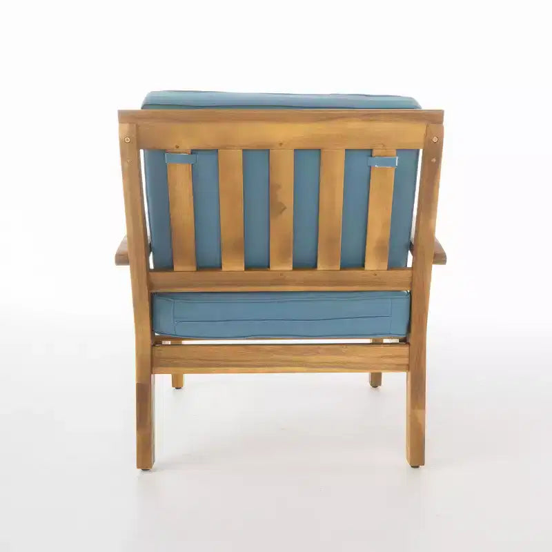 Christopher Knight Home Peyton Chaises de club d'extérieur en bois d'acacia avec coussins résistants à l'eau (Lot de 2)