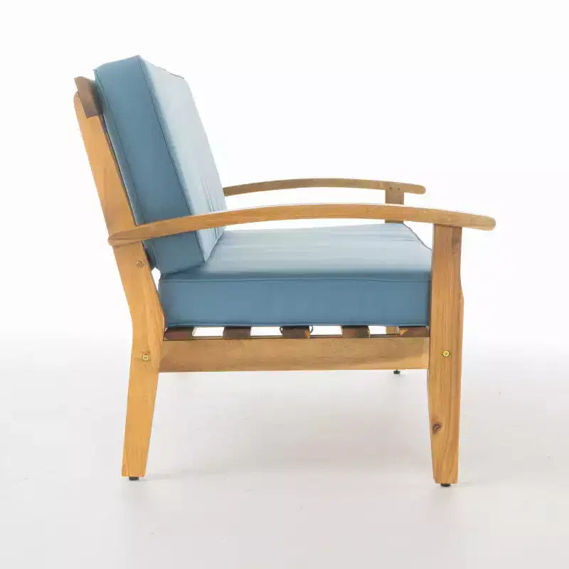 Christopher Knight Home Peyton Chaises de club d'extérieur en bois d'acacia avec coussins résistants à l'eau (Lot de 2)