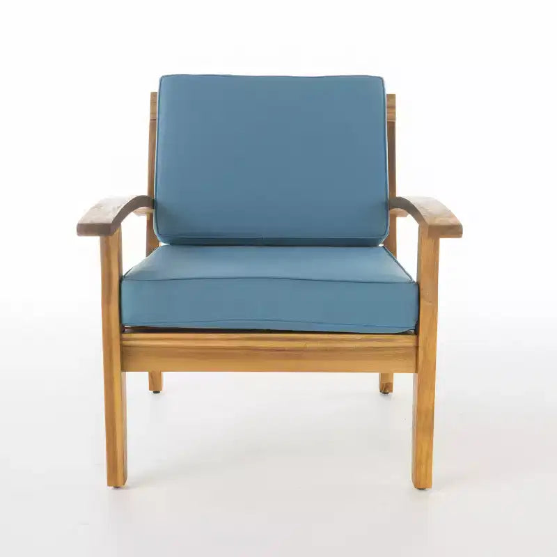 Christopher Knight Home Peyton Chaises de club d'extérieur en bois d'acacia avec coussins résistants à l'eau (Lot de 2)