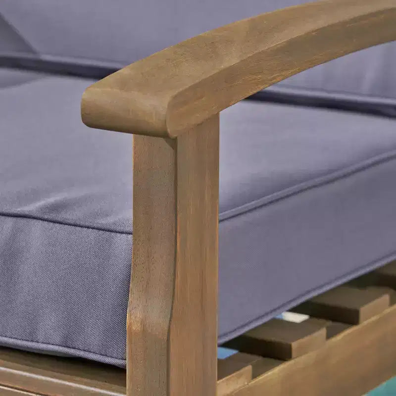 Christopher Knight Home Peyton Chaises de club d'extérieur en bois d'acacia avec coussins résistants à l'eau (Lot de 2)