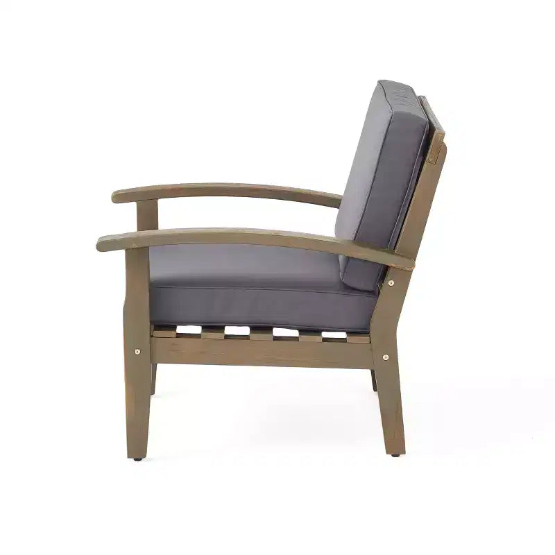 Christopher Knight Home Peyton Chaises de club d'extérieur en bois d'acacia avec coussins résistants à l'eau (Lot de 2)