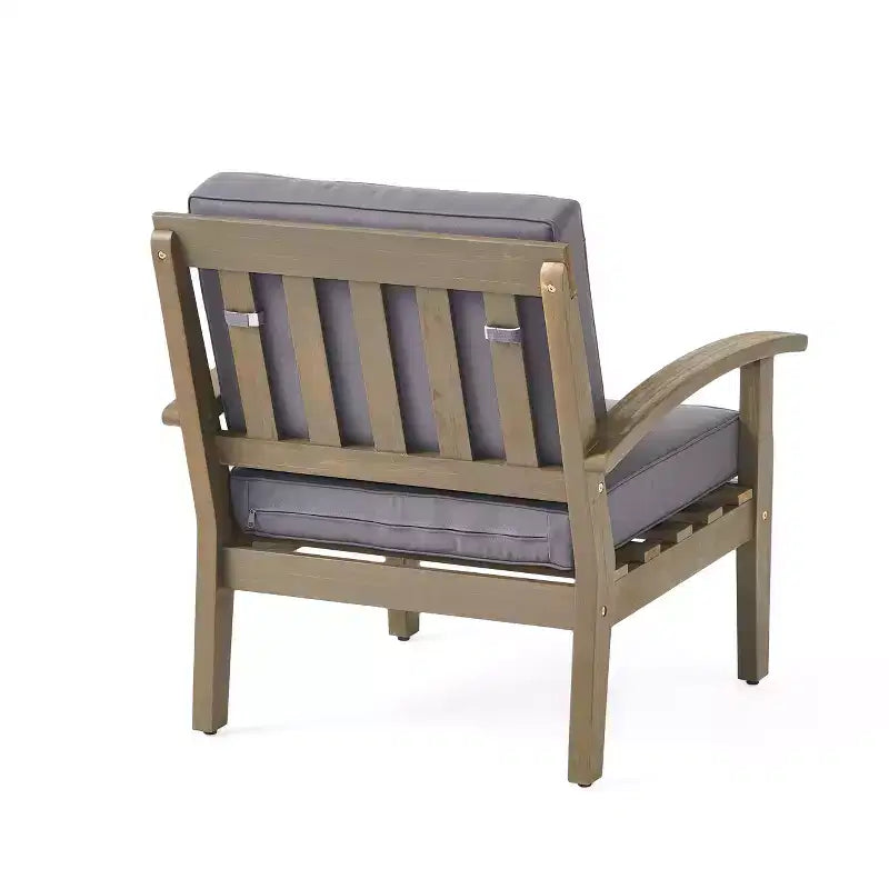 Christopher Knight Home Peyton Chaises de club d'extérieur en bois d'acacia avec coussins résistants à l'eau (Lot de 2)