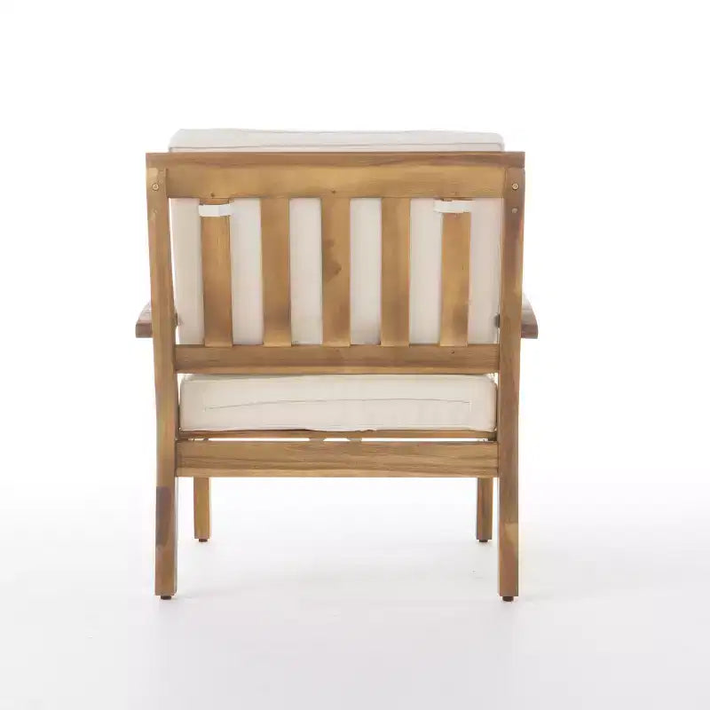 Christopher Knight Home Peyton Chaises de club d'extérieur en bois d'acacia avec coussins résistants à l'eau (Lot de 2)