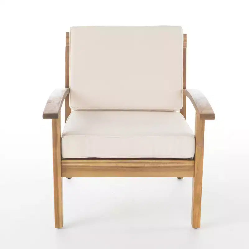 Christopher Knight Home Peyton Chaises de club d'extérieur en bois d'acacia avec coussins résistants à l'eau (Lot de 2)
