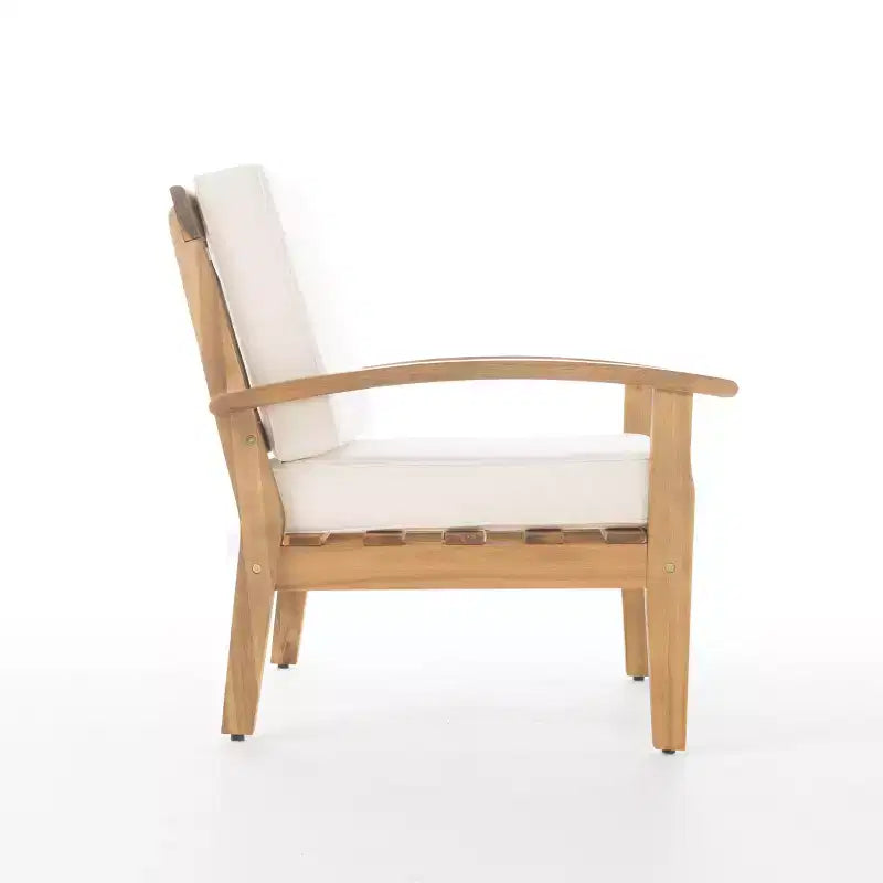 Christopher Knight Home Peyton Chaises de club d'extérieur en bois d'acacia avec coussins résistants à l'eau (Lot de 2)