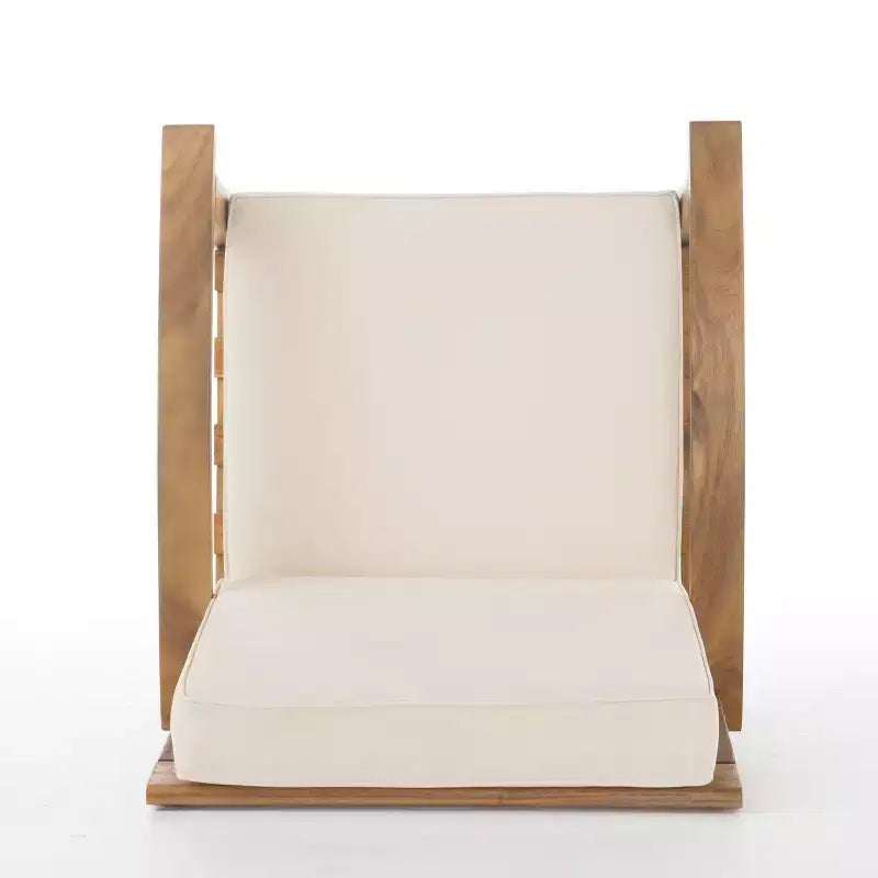 Christopher Knight Home Peyton Chaises de club d'extérieur en bois d'acacia avec coussins résistants à l'eau (Lot de 2)