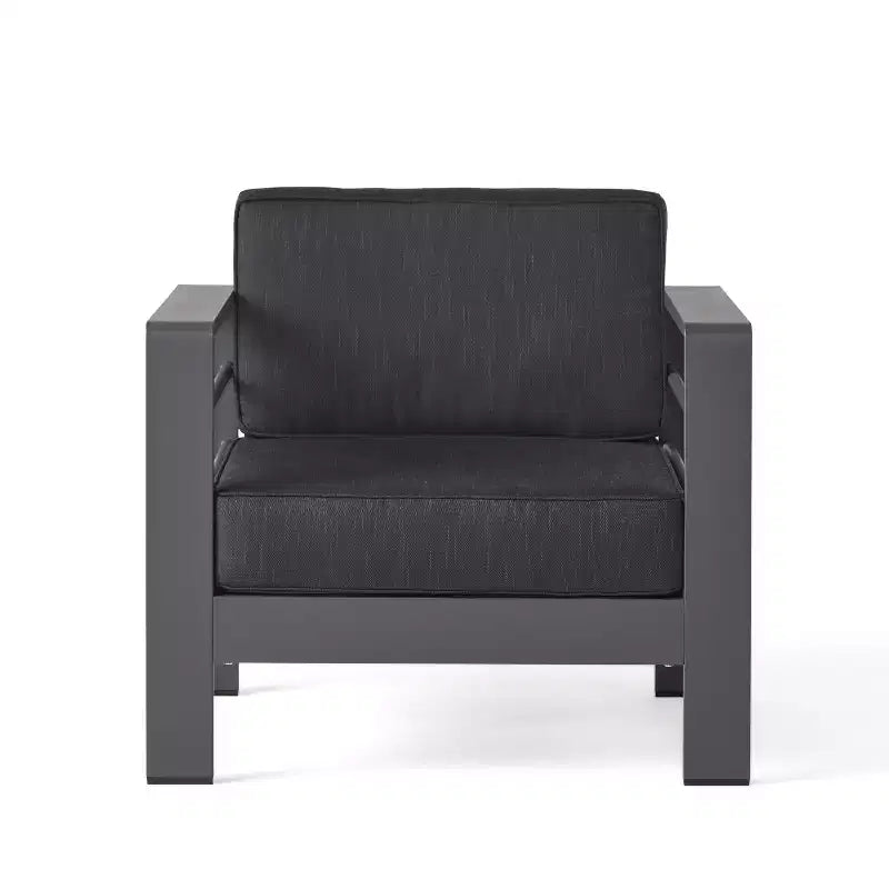 Fauteuil de jardin en aluminium Cape Coral Christopher Knight Home avec coussins résistants à l'eau