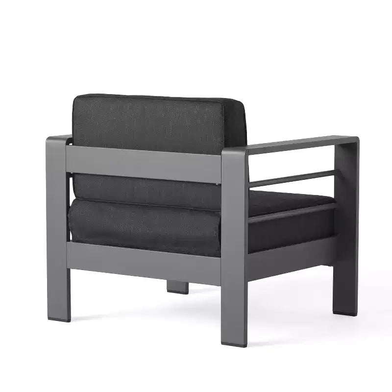 Fauteuil de jardin en aluminium Cape Coral Christopher Knight Home avec coussins résistants à l'eau