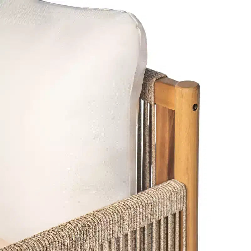 Christopher Knight Home Ivana Fauteuil de jardin en bois d'acacia et corde tressée avec coussins épais (lot de 2)
