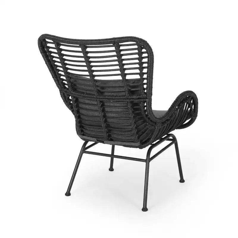 Christopher Knight Home Bechtel Chaises de club d'extérieur en osier tressé avec coussins (Lot de 2)