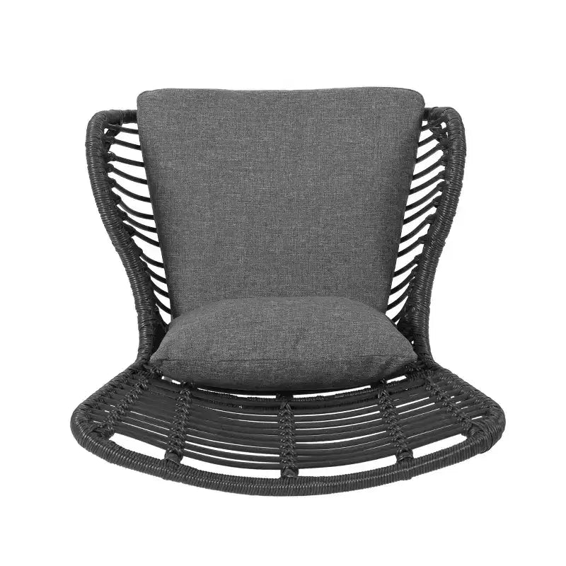 Christopher Knight Home Bechtel Chaises de club d'extérieur en osier tressé avec coussins (Lot de 2)