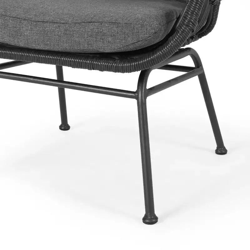 Christopher Knight Home Bechtel Chaises de club d'extérieur en osier tressé avec coussins (Lot de 2)