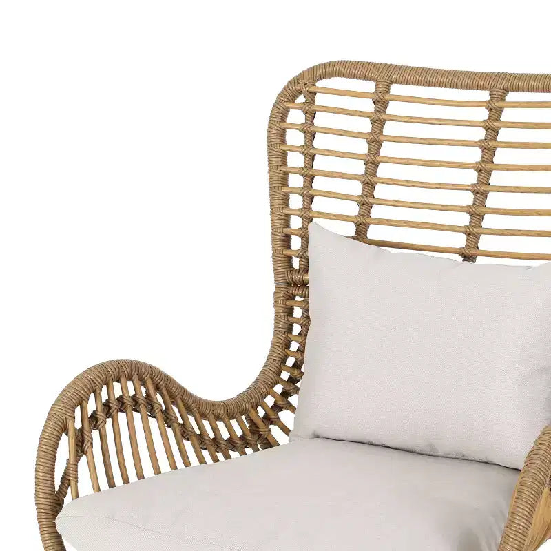 Christopher Knight Home Bechtel Chaises de club d'extérieur en osier tressé avec coussins (Lot de 2)