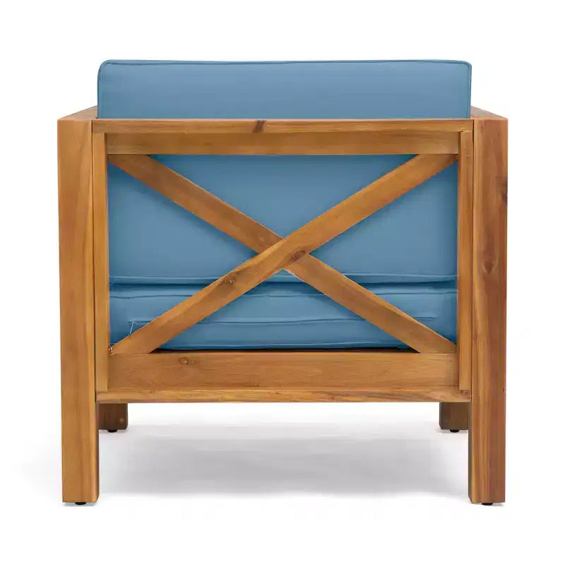 Christopher Knight Home Brava Fauteuils de jardin en bois d'acacia avec coussins résistants à l'eau (Lot de 2)