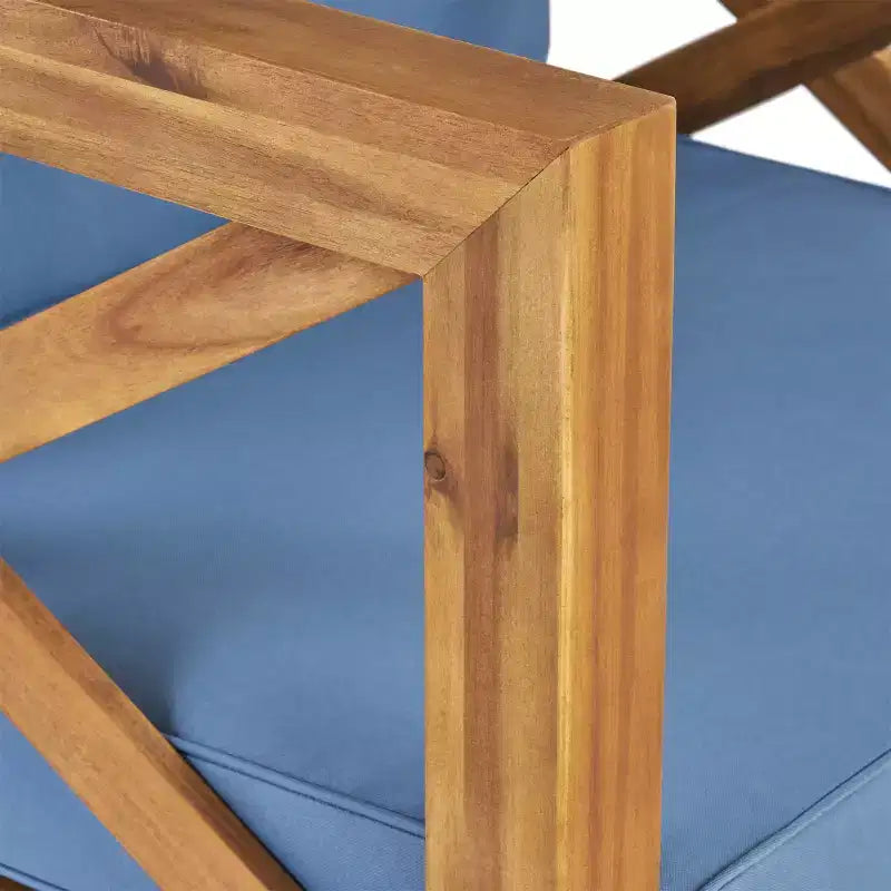 Christopher Knight Home Brava Fauteuils de jardin en bois d'acacia avec coussins résistants à l'eau (Lot de 2)