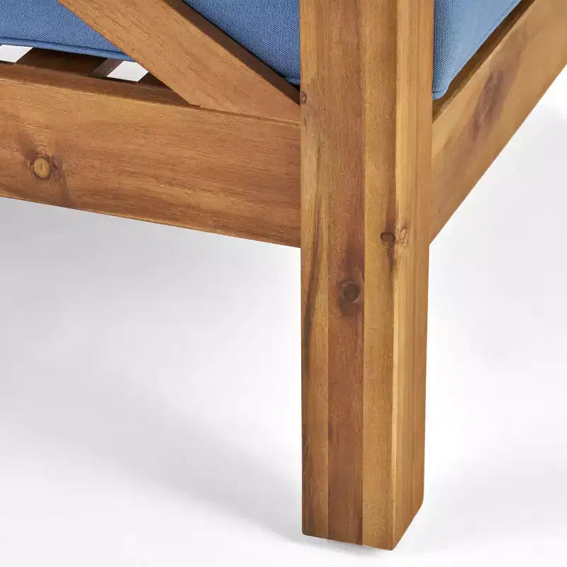 Christopher Knight Home Brava Fauteuils de jardin en bois d'acacia avec coussins résistants à l'eau (Lot de 2)
