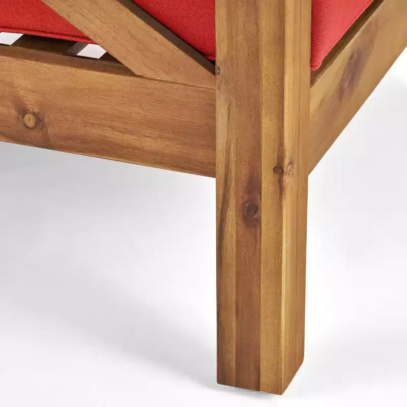 Christopher Knight Home Brava Fauteuils de jardin en bois d'acacia avec coussins résistants à l'eau (Lot de 2)
