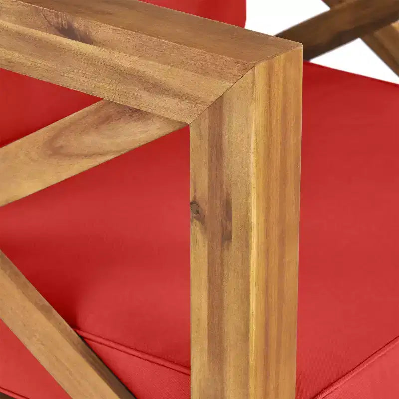 Christopher Knight Home Brava Fauteuils de jardin en bois d'acacia avec coussins résistants à l'eau (Lot de 2)