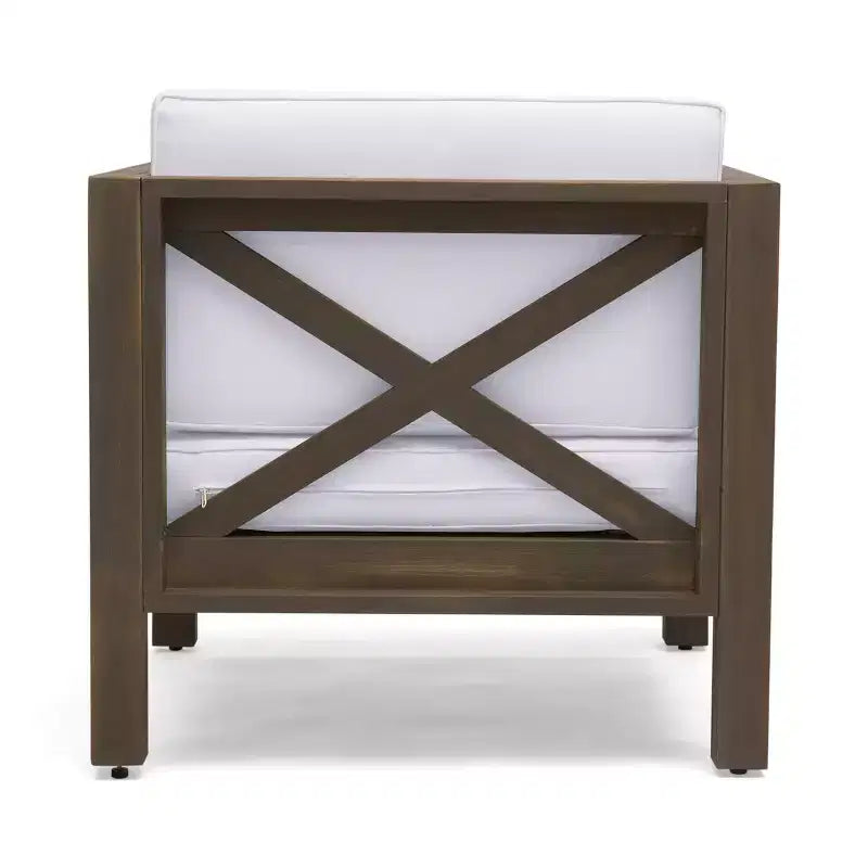 Christopher Knight Home Brava Fauteuils de jardin en bois d'acacia avec coussins résistants à l'eau (Lot de 2)