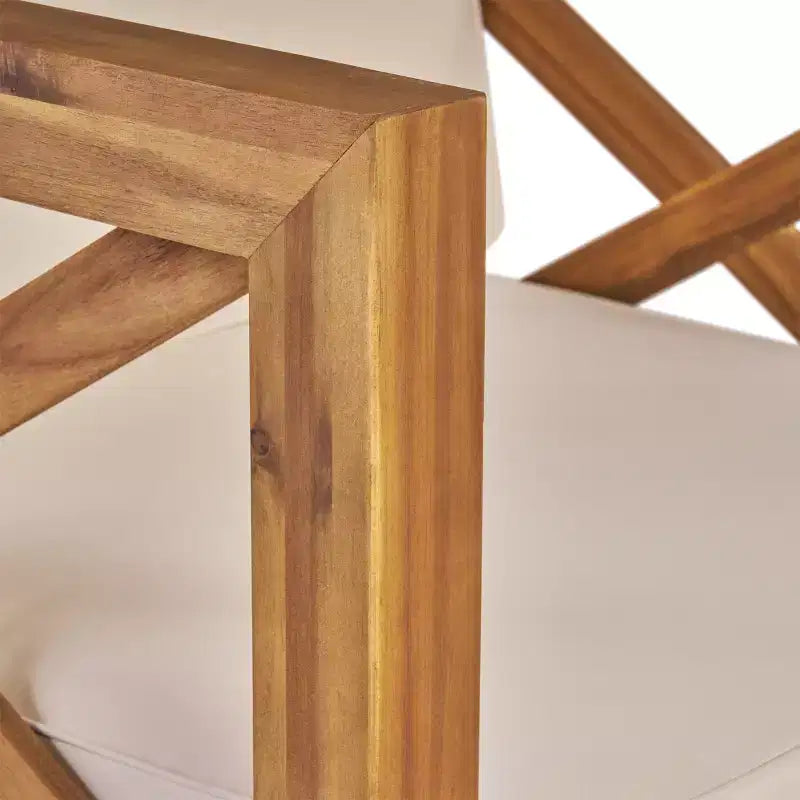 Christopher Knight Home Brava Fauteuils de jardin en bois d'acacia avec coussins résistants à l'eau (Lot de 2)