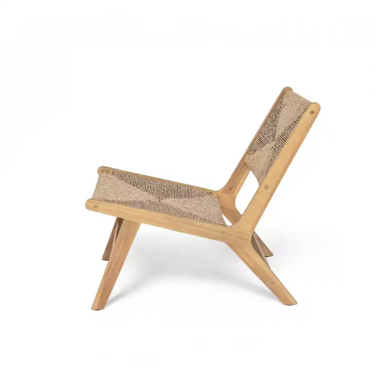 Christopher Knight Home Karla Chaises longues sans accoudoirs en bois d'acacia rustique et rotin pour l'extérieur (lot de 2)