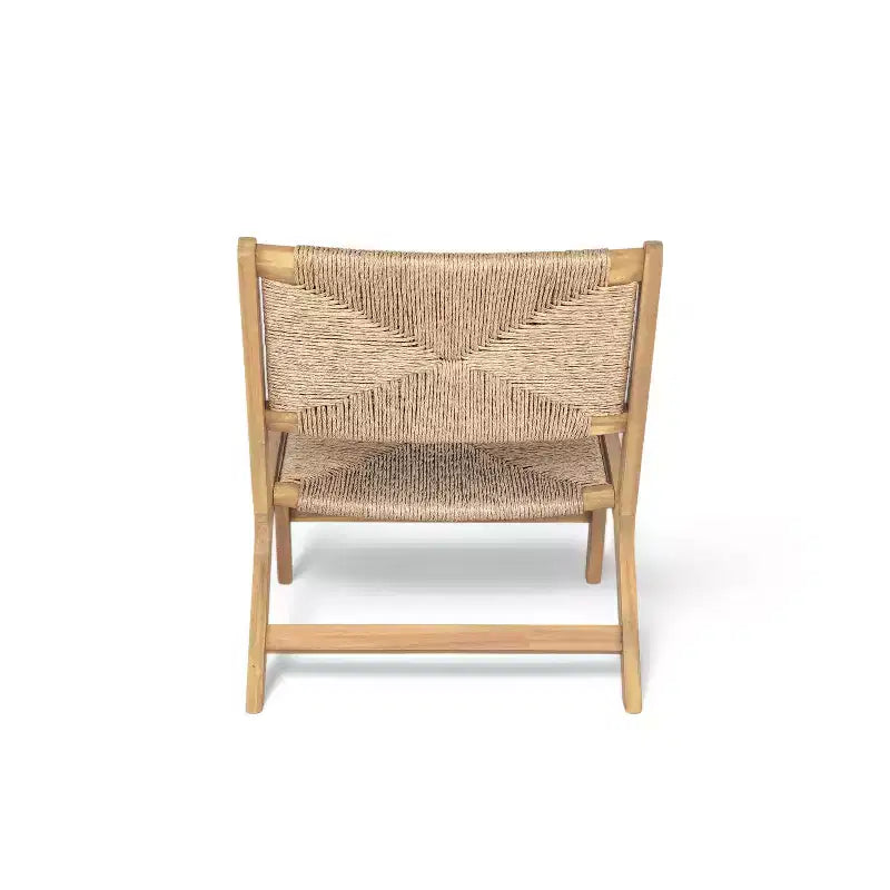 Christopher Knight Home Karla Chaises longues sans accoudoirs en bois d'acacia rustique et rotin pour l'extérieur (lot de 2)
