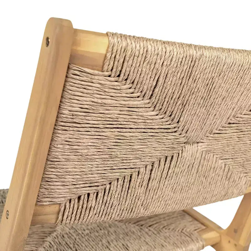 Christopher Knight Home Karla Chaises longues sans accoudoirs en bois d'acacia rustique et rotin pour l'extérieur (lot de 2)