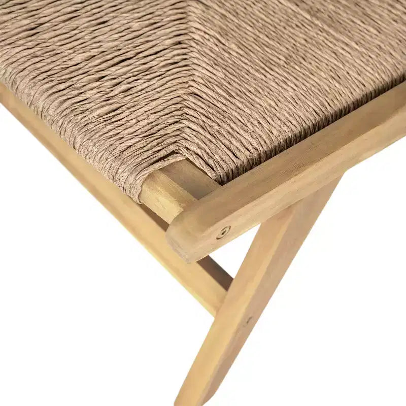 Christopher Knight Home Karla Chaises longues sans accoudoirs en bois d'acacia rustique et rotin pour l'extérieur (lot de 2)