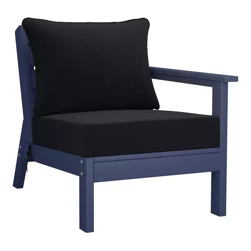 WestinTrends Avalon Salon de jardin modulaire 6 pièces, bleu marine/noir