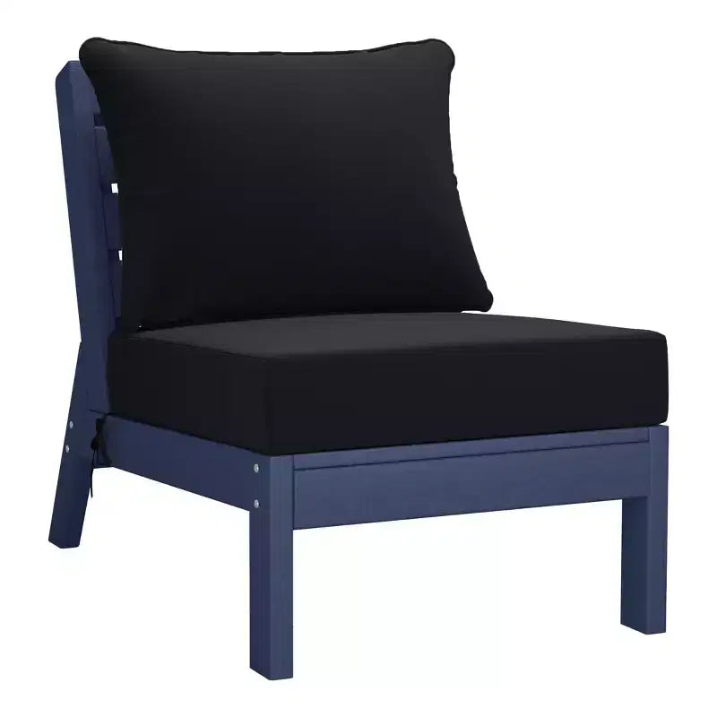 WestinTrends Avalon Salon de jardin modulaire 6 pièces, bleu marine/noir