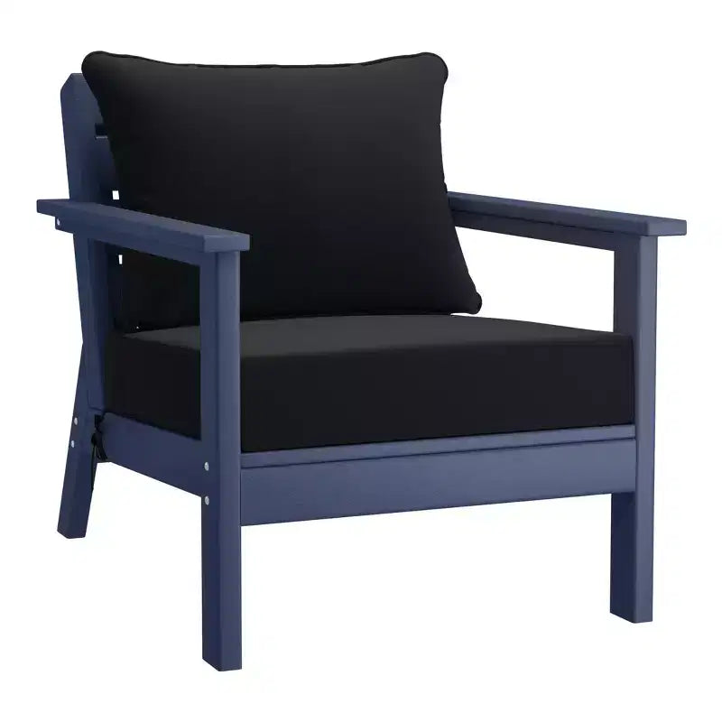 WestinTrends Avalon Salon de jardin modulaire 6 pièces, bleu marine/noir