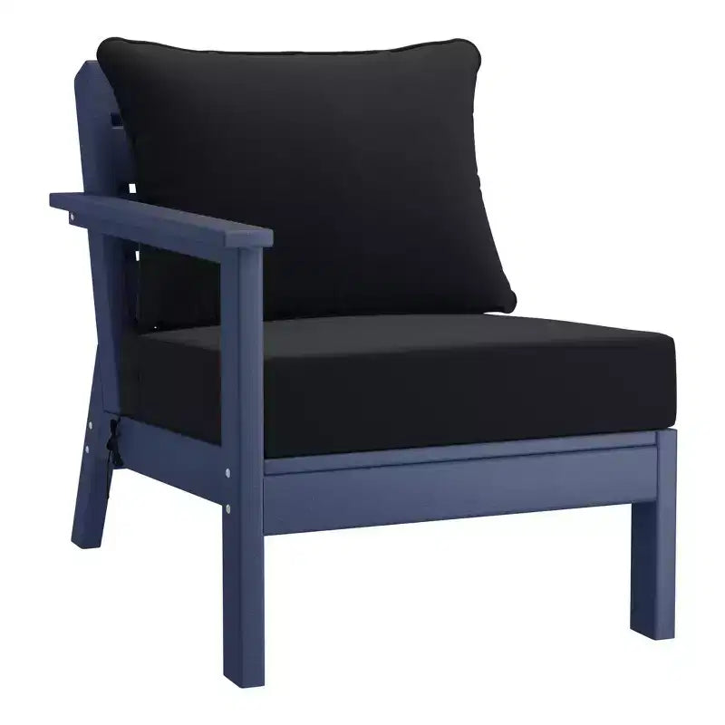 WestinTrends Avalon Salon de jardin modulaire 6 pièces, bleu marine/noir