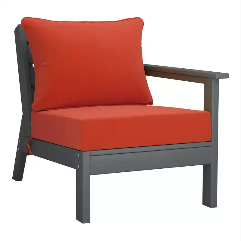 WestinTrends Avalon Salon de Jardin Modulable 6 Pièces pour Extérieur, Gris/Orange