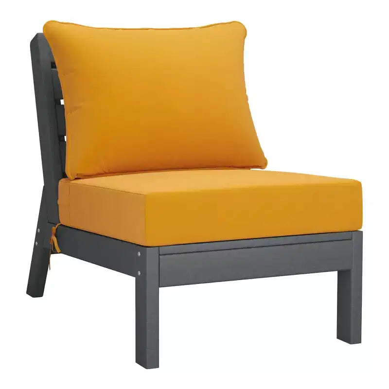 WestinTrends Avalon Salon de jardin modulaire 6 pièces Gris/Jaune