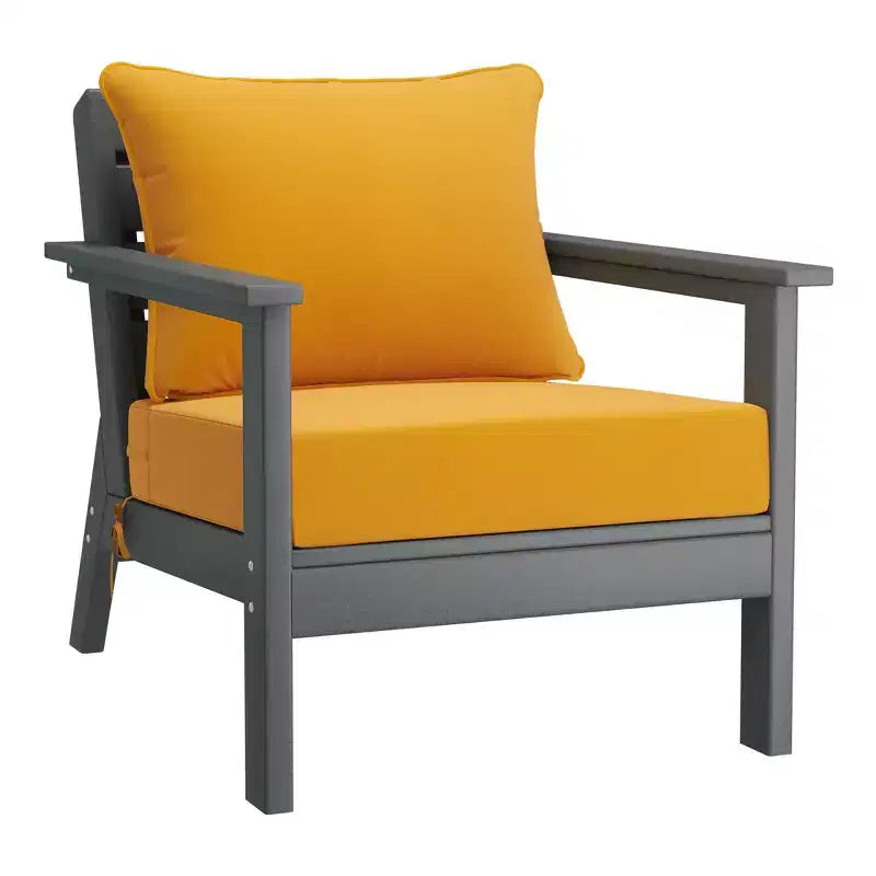 WestinTrends Avalon Salon de jardin modulaire 6 pièces Gris/Jaune