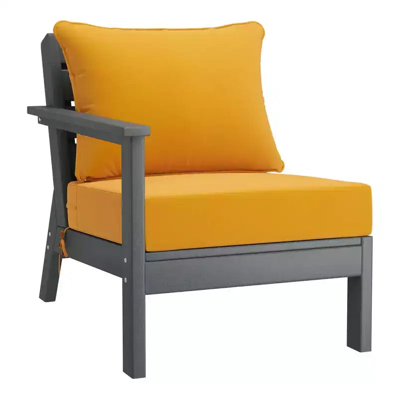 WestinTrends Avalon Salon de jardin modulaire 6 pièces Gris/Jaune
