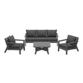WestinTrends Avalon Outdoor 6-Piece Modular Sectional Patio Furniture Sofa Set, Gray/Gray