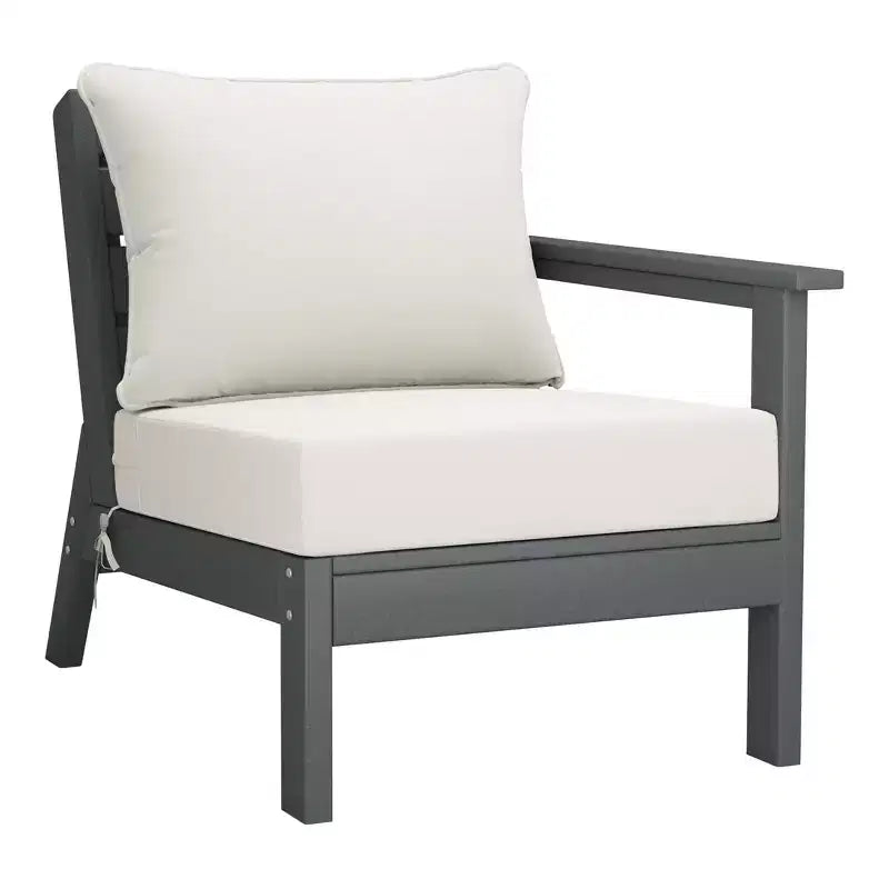 WestinTrends Avalon Salon de Jardin Modulable 6 Pièces, Gris/Blanc