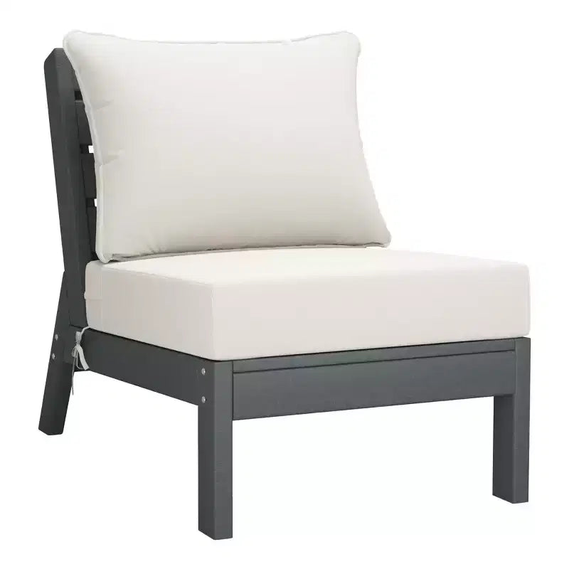 WestinTrends Avalon Salon de Jardin Modulable 6 Pièces, Gris/Blanc
