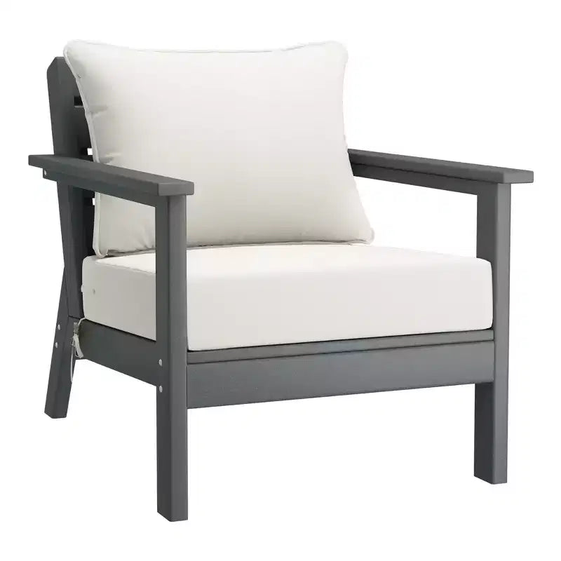 WestinTrends Avalon Salon de Jardin Modulable 6 Pièces, Gris/Blanc