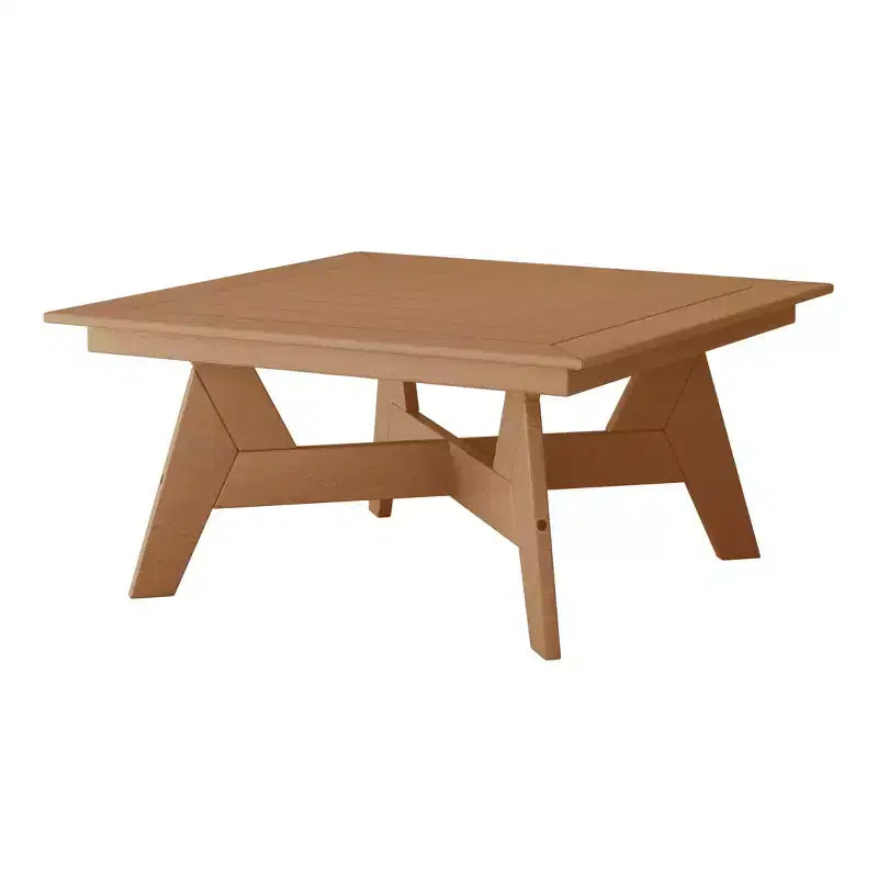 Canapé modulable d'extérieur 6 pièces WestinTrends Avalon, teck/orange