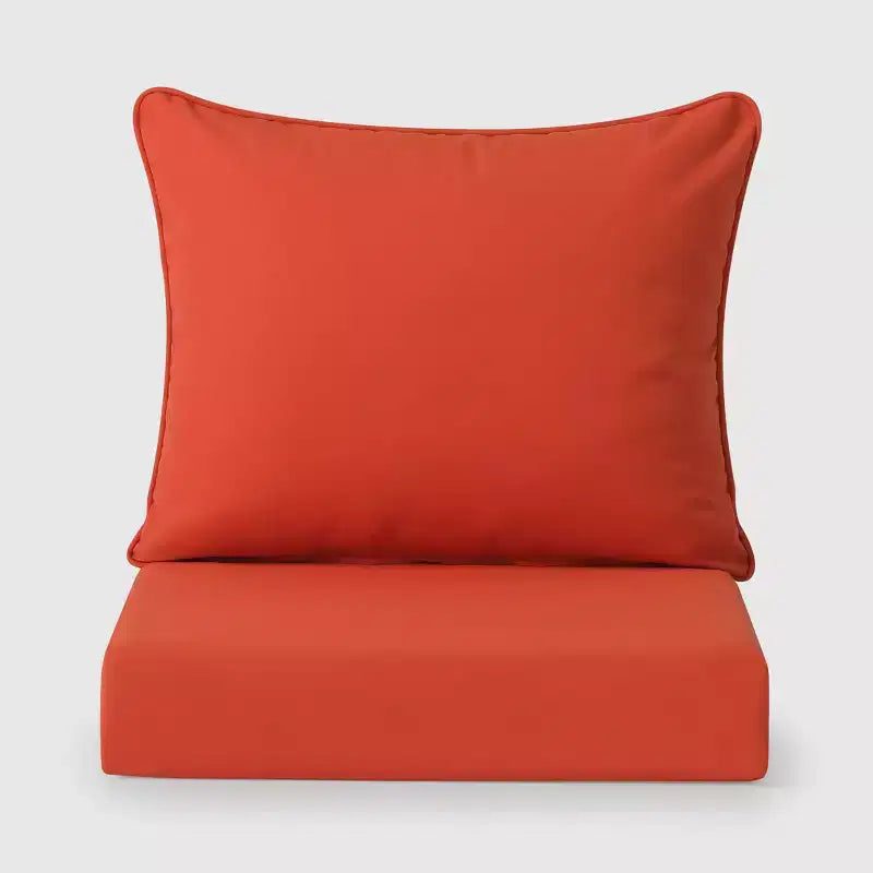 Canapé modulable d'extérieur 6 pièces WestinTrends Avalon, teck/orange