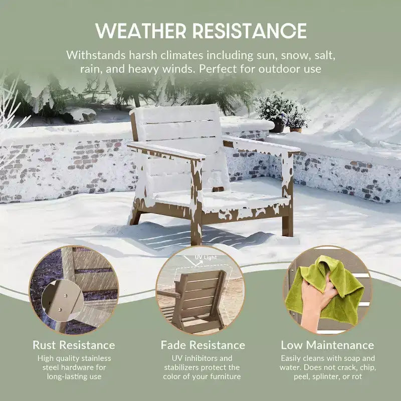 WestinTrends Avalon Ensemble de salon de jardin modulable 6 pièces, bois vieilli/orange