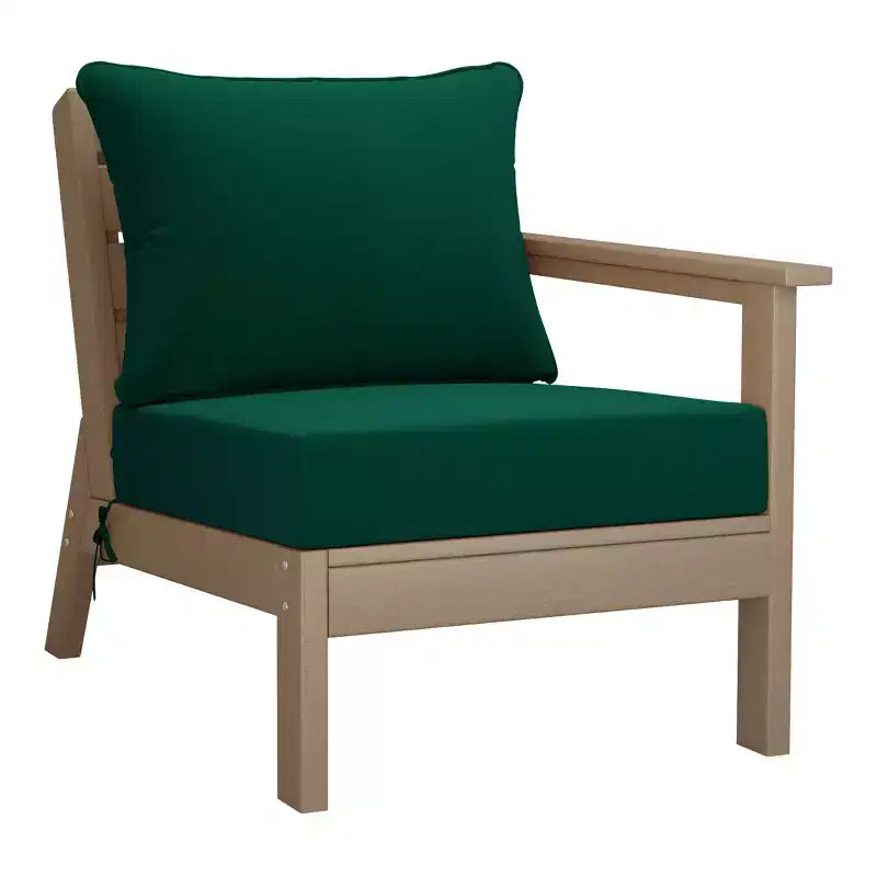 WestinTrends Avalon Salon de Jardin Modulable 6 Pièces d'Extérieur, Bois Patiné/Vert