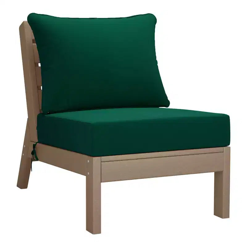 WestinTrends Avalon Salon de Jardin Modulable 6 Pièces d'Extérieur, Bois Patiné/Vert
