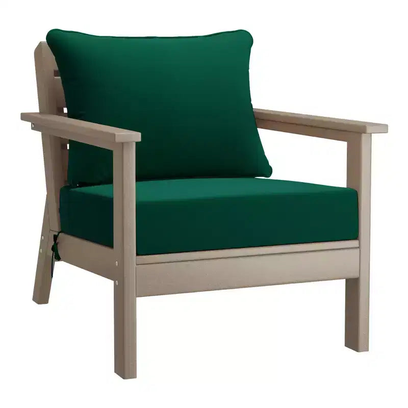 WestinTrends Avalon Salon de Jardin Modulable 6 Pièces d'Extérieur, Bois Patiné/Vert