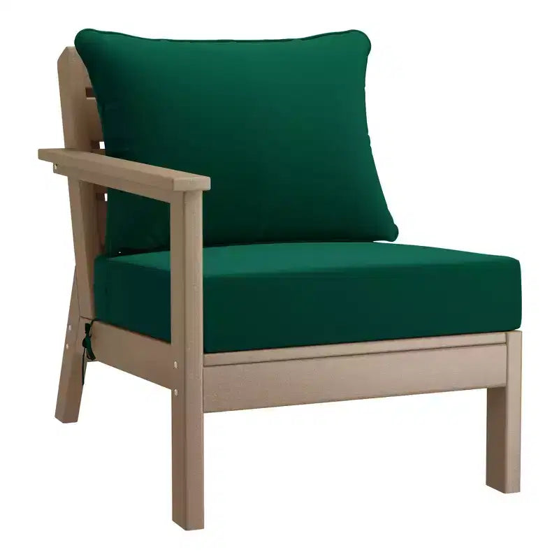 WestinTrends Avalon Salon de Jardin Modulable 6 Pièces d'Extérieur, Bois Patiné/Vert