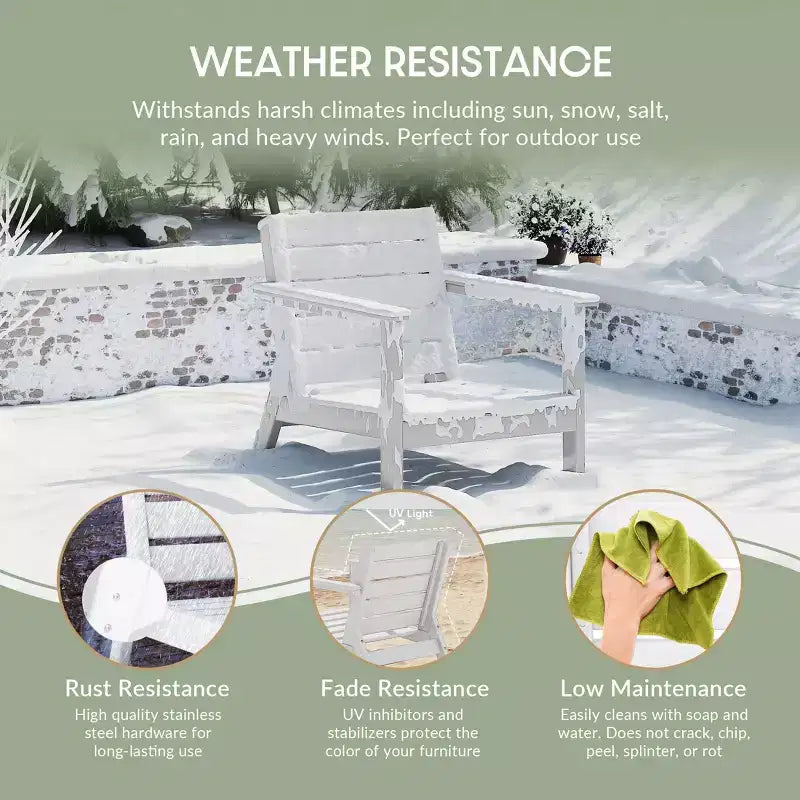 WestinTrends Avalon Salon de Jardin Modulable 6 Pièces Blanc/Gris