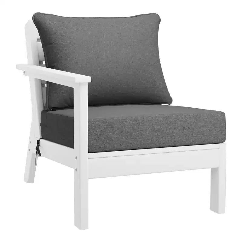 WestinTrends Avalon Salon de Jardin Modulable 6 Pièces Blanc/Gris