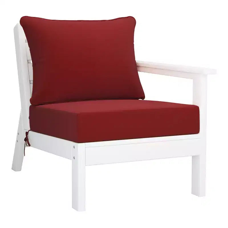 WestinTrends Avalon Salon de jardin modulaire 6 pièces, blanc/rouge